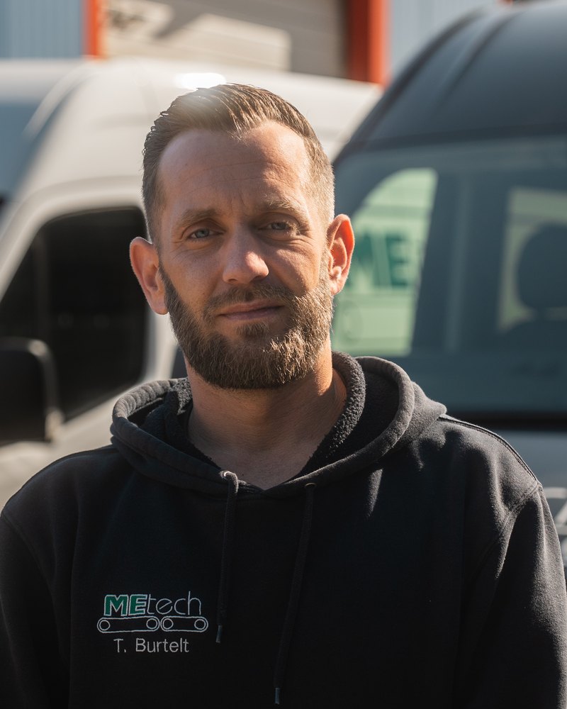 Timon Burtelt, Mitarbeiter der MEtech Transportbandtechnik
